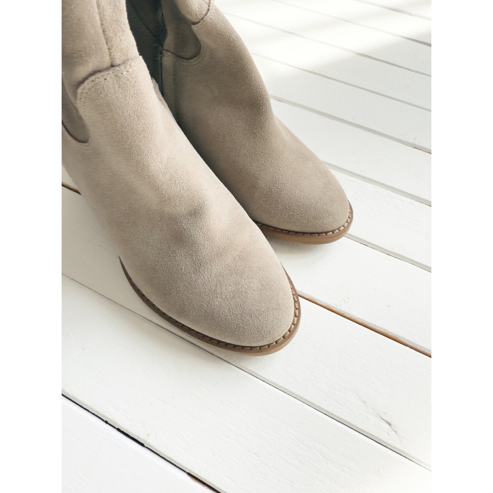 Blondo Nikki Taupe Beige‎ Waterproof Suede Knee High Boots size 7.5 - Picture 5 of 6
